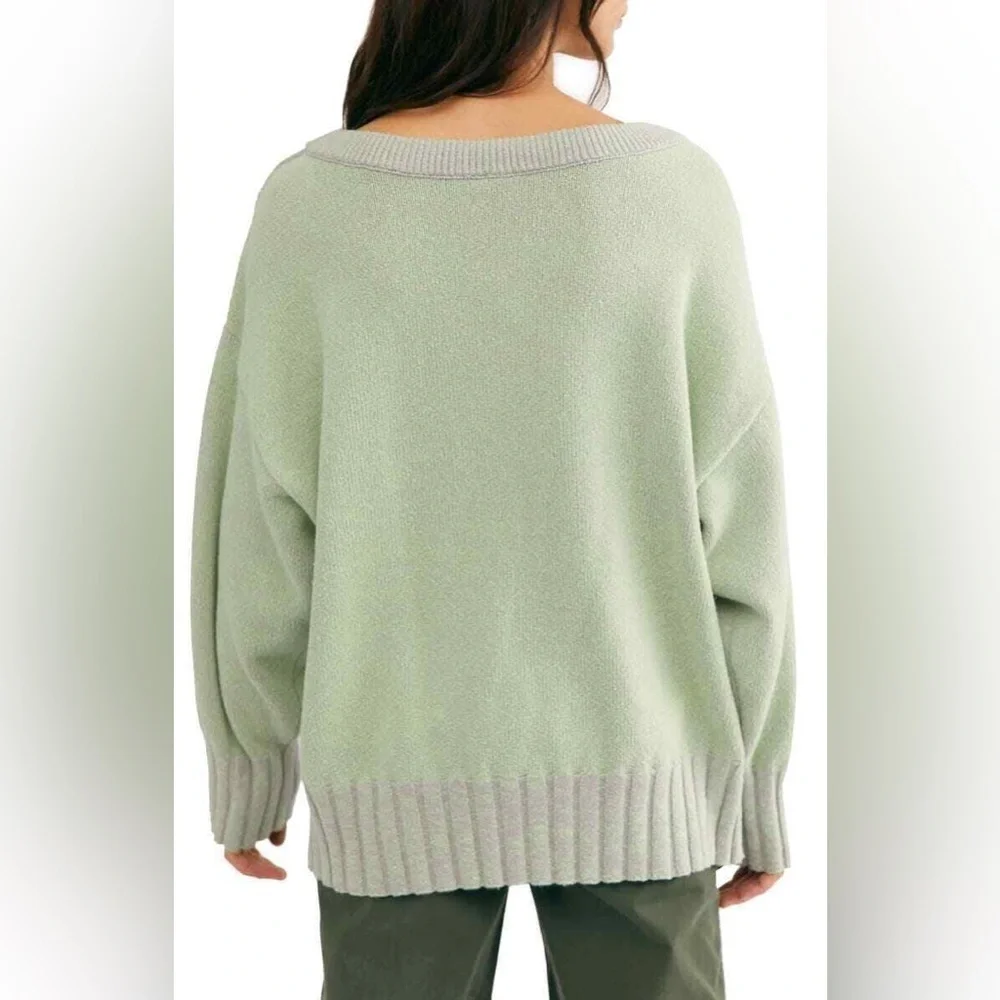 Free People Street Fair Tunic in Lime Grey Combo